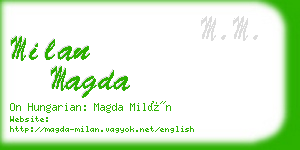 milan magda business card